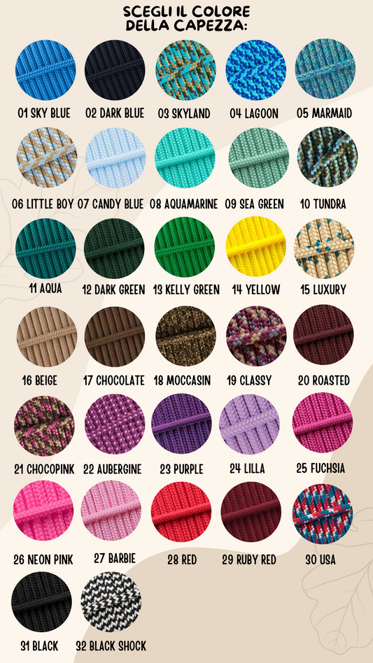 Capezza in corda personalizzata con perline